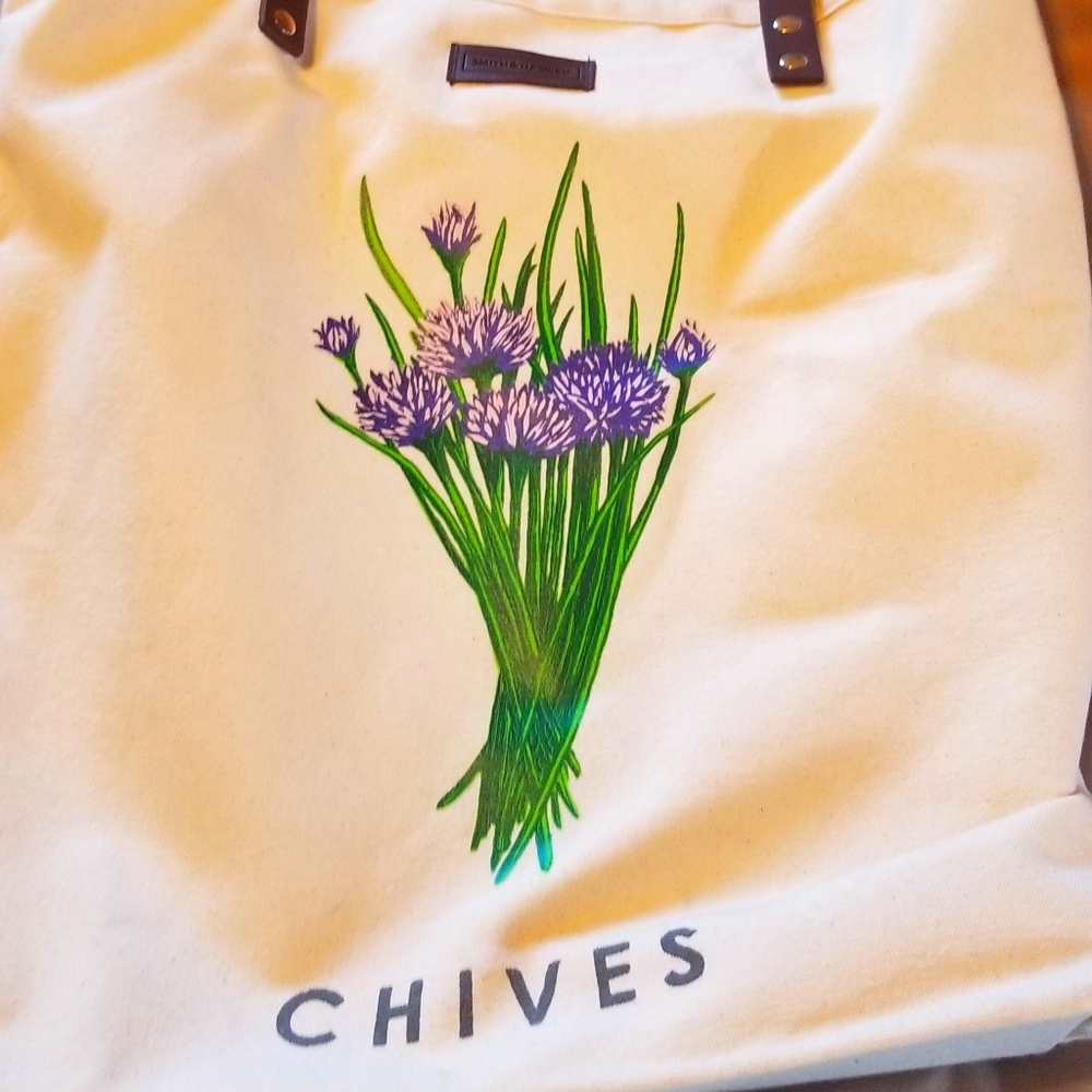Canvas "chives" Tote